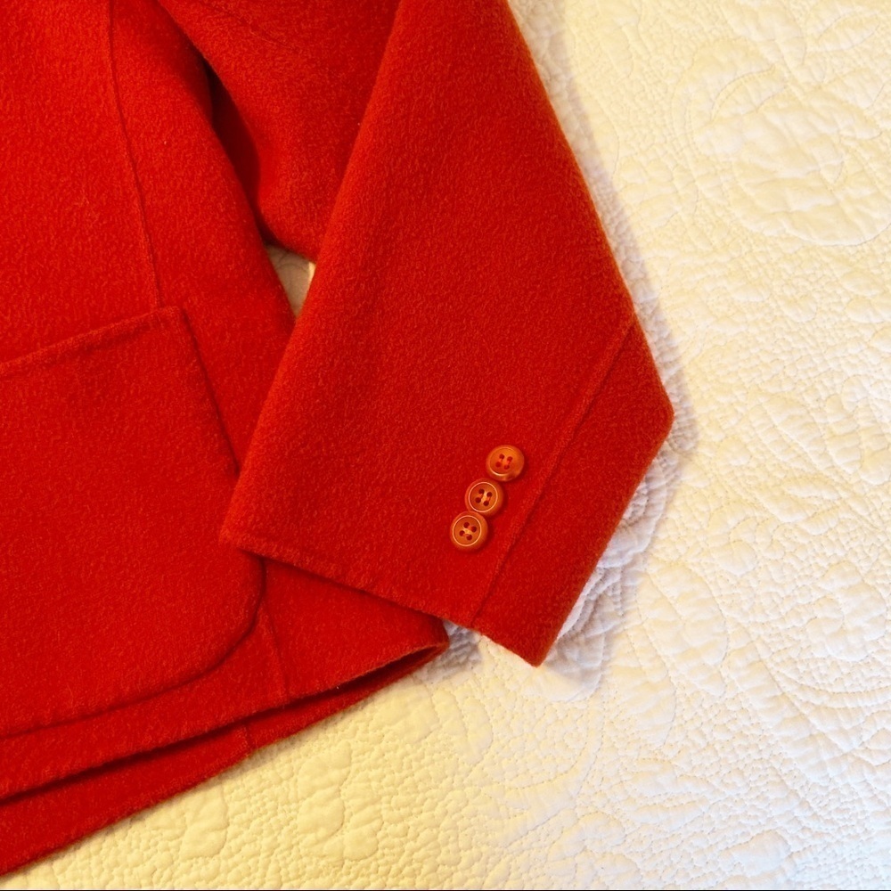 Pendleton Merino Wool Button Front Rust Blazer - … - image 7